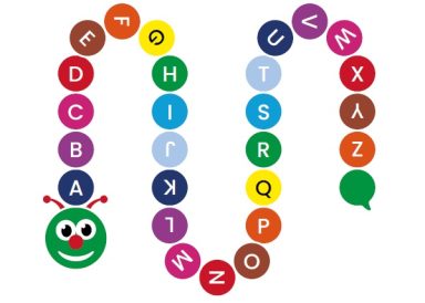 eine bunte Alphabetraupe